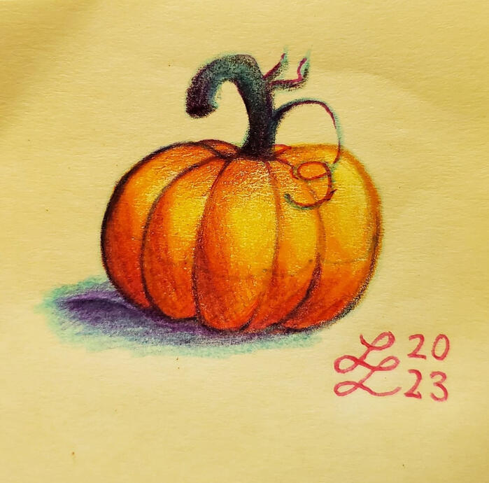"Stickynote Pumpkin" 9/27/23